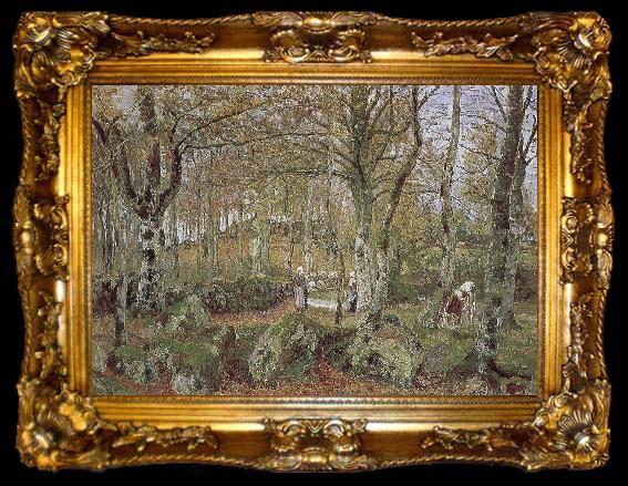 framed  Camille Pissarro landscape, ta009-2